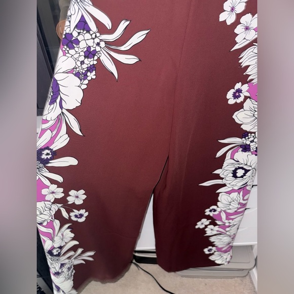 Express Floral Strapless Wide Leg Jumpsuit - Picture 5 of 10